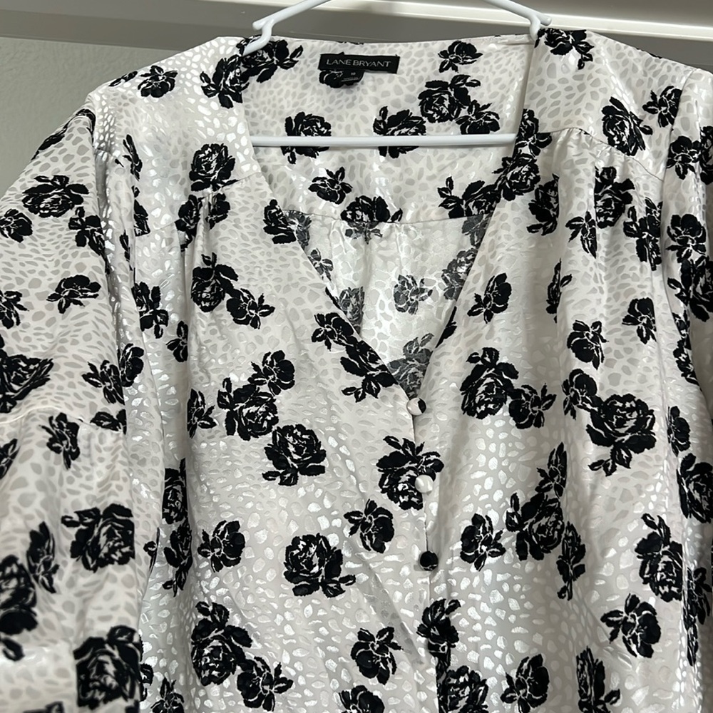 Women’s long sleeve, silky dress shirt
